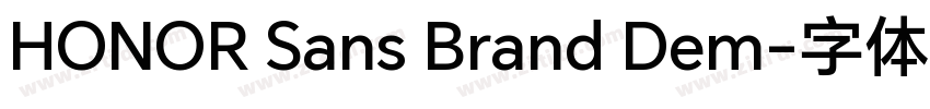 HONOR Sans Brand Dem字体转换